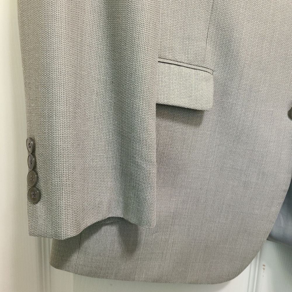 Calvin Klein Mens Slim Fit Two Button Blazer‎ Jacket, SILK WOOL BLEND Gray - Picture 9 of 11